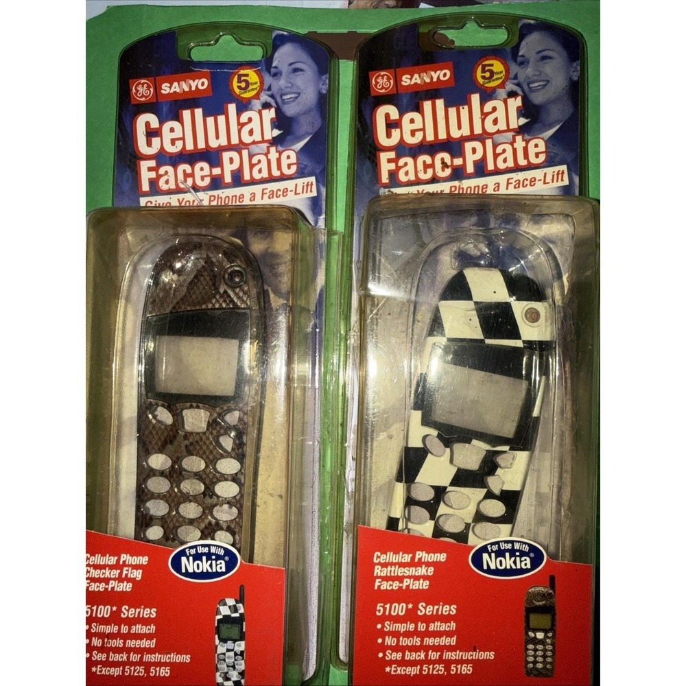 Nokia 5100 Series Faceplate Cover Checker Flag& Snake Print Get Both‎ 5484